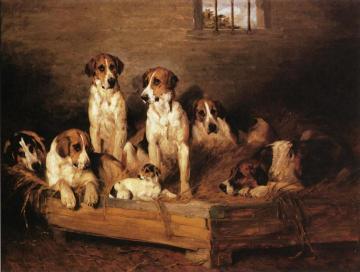Foxhounds Artwork by Charles Olivier de Penne