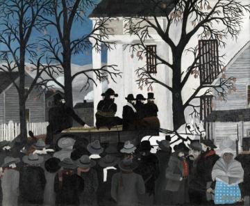 John Brown Going To His Hanging Artwork by Horace Pippin