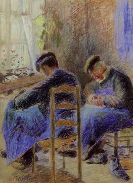 Shoemakers Artwork by Camille Pissarro