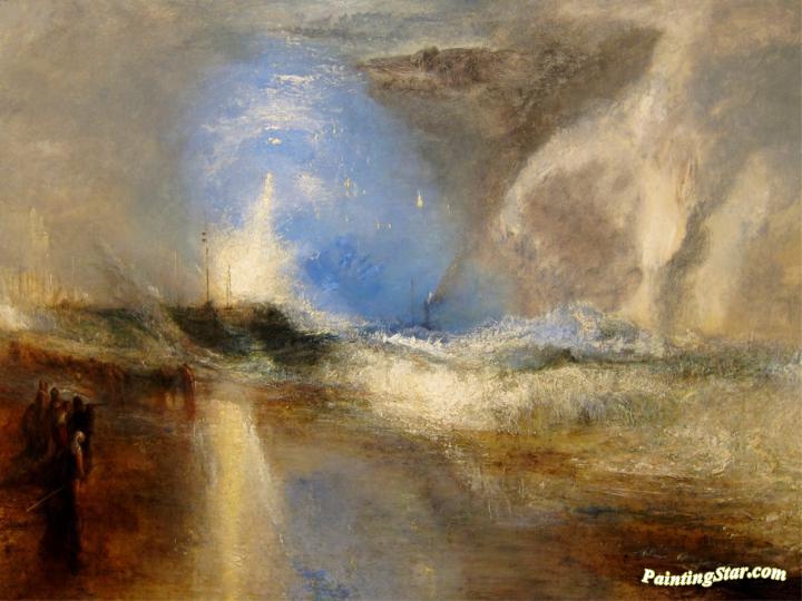 Rockets and Blue Lights (Close at Hand) to Warn Steam Boats of Shoal Water Artwork by Joseph Mallord William Turner