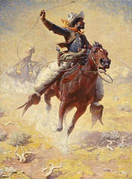 The Roping Artwork by William Robinson Leigh
