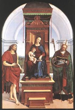 Madonna and Child (The Ansidei Altarpiece) Artwork by Raphael