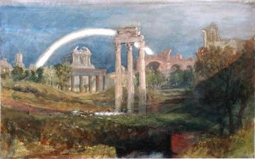 Rome, View of the Forum with a Rainbow Artwork by Joseph Mallord William Turner