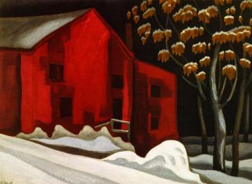 Old House, Elizabeth, New Jersey Artwork by Oscar Bluemner