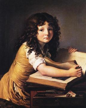 Benoît Agnès Trioson Reading A Book Artwork by Anne-Louis Girodet de Roussy-Trioson