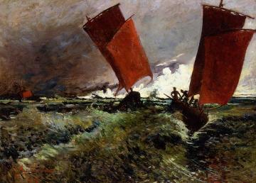 Red Sails Artwork by Emile Jourdan