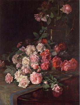 Roses And Mahogany Artwork by Robert Jenkins Onderdonk