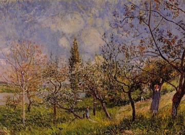Orchard in Spring - By Artwork by Alfred Sisley