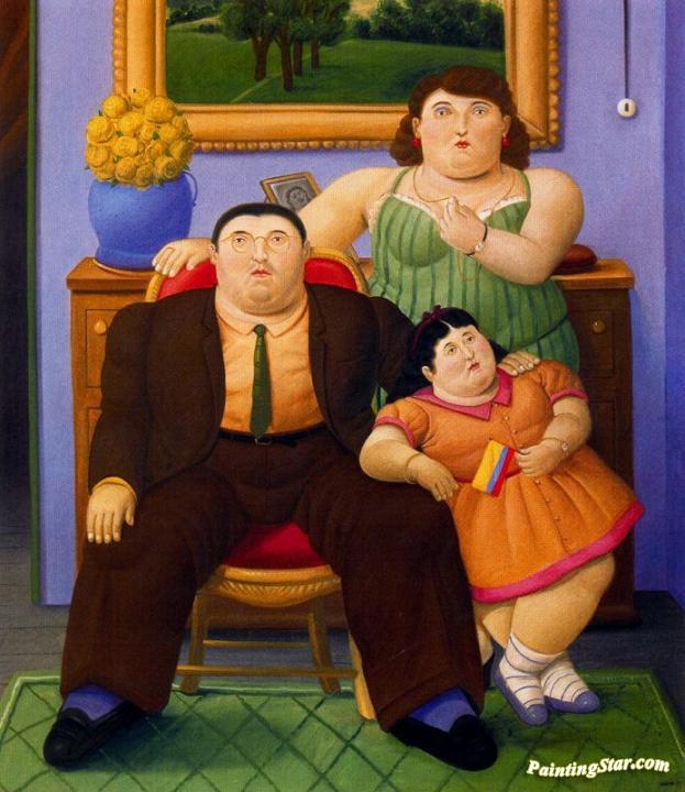 Familia Colombiana Artwork by Fernando Botero