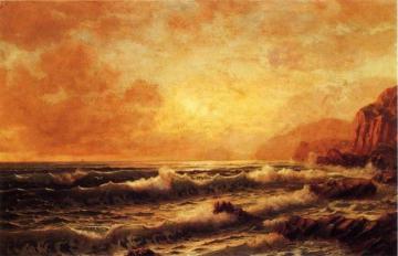 Rocky Coast At Sunset Artwork by William Trost Richards