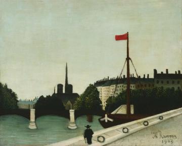 Notre Dame: View Of The Ile Saint-louis From The Quai Henri Iv Artwork by Henri Rousseau