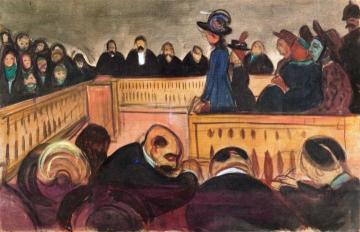 Foster Mothers in Court Artwork by Edvard Munch