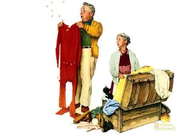Chilly Reception Artwork by Norman Rockwell