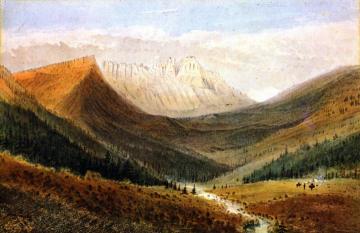 In the Kishinena Pass, Rocky Mountains, British Columbia Artwork by James Madison Alden