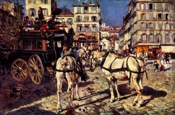 Bus on the Pigalle Place in Paris Artwork by Giovanni Boldini