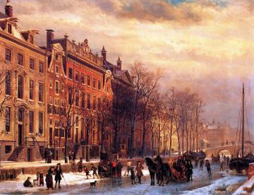 View on Heerengracht in Amsterdam Artwork by Cornelius Springer