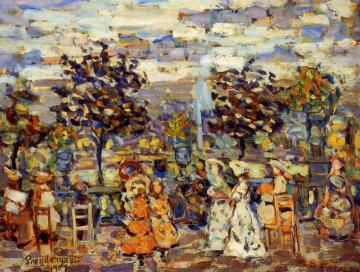 In the Luxembourg Gardens Artwork by Maurice Prendergast