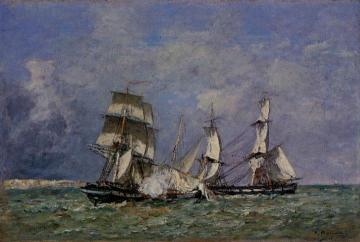 The Capture of a Raider Artwork by Eugène-Louis Boudin