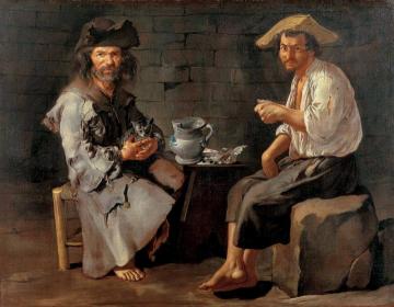 Two Beggars Artwork by Giacomo Ceruti