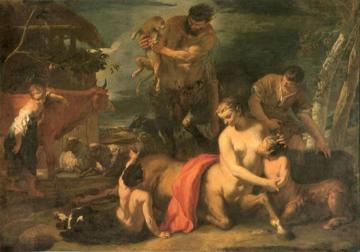 Family of Centaurs Artwork by Sebastiano Ricci