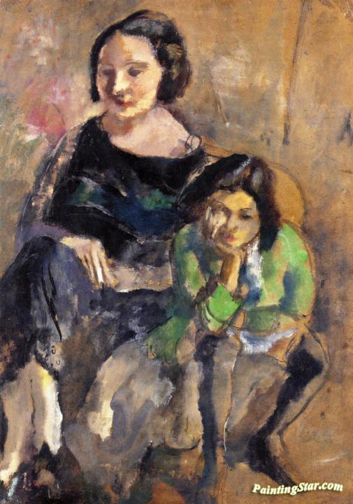 Andrée and Simone Artwork by Jules Pascin