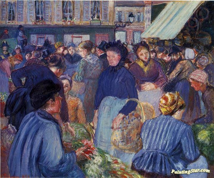 The Market at Gisors Artwork by Camille Pissarro