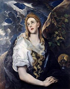 Mary Magdalen in Penitence Artwork by El Greco
