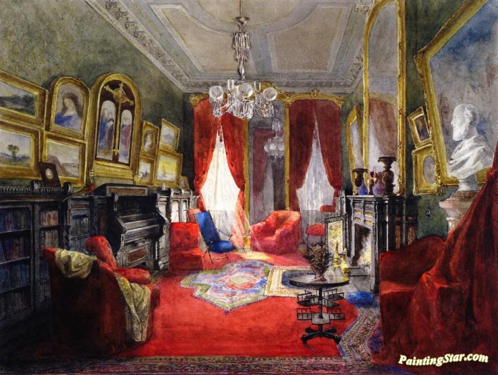 Drawing Room Of The Fogg Residence, Fifth Avenue, New York City Artwork by Roswell Morse Shurtleff