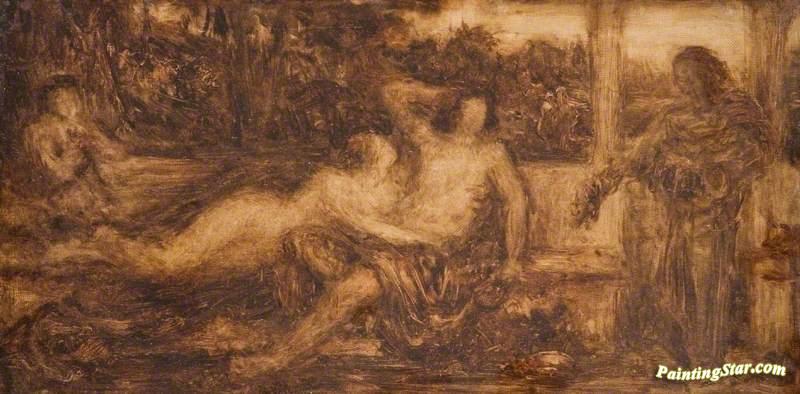 Study Of Nude And Draped Figures Artwork by Henry Wallis