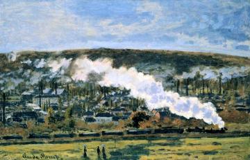 Le Convoie de Chemin de Fer Artwork by Claude Oscar Monet