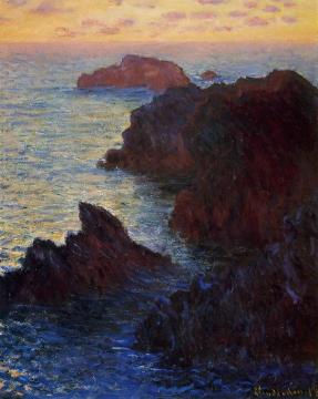 Rocky Point at Port-Goulphar Artwork by Claude Oscar Monet