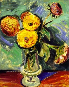 Flowers in Glass Vase Artwork by Alfred Henry Maurer