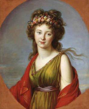 Countess Kaganeck as Flora Artwork by Elisabeth Vigee Le Brun