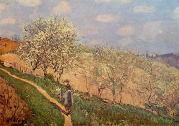 Spring in Bougival Artwork by Alfred Sisley
