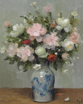 Peonies And Anemones Artwork by Marcel Dyf