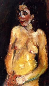 Female Nude With Foliage Shadows Artwork by Chaim Soutine