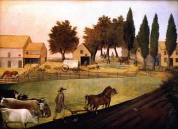 Residence Of Thomas Hilborn Artwork by Edward Hicks