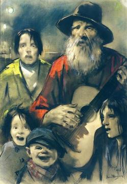 Streetsingers In Paris Artwork by Han van Meegeren