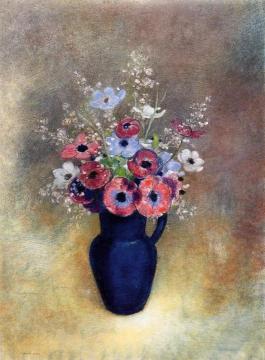 Anemones in a Jug Artwork by Odilon Redon
