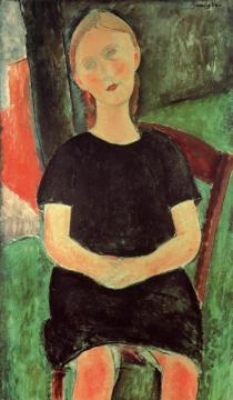 Seated Young Woman Artwork by Amedeo Modigliani