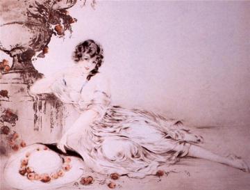 At The Urn Artwork by Louis Icart