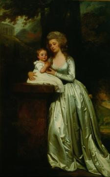 Portrait Of Mary Rutledge Smith And Son Edward Artwork by George Romney