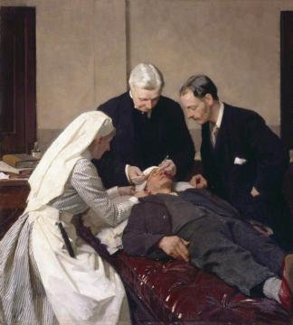 Dr David Little Operating For Cataract Artwork by Harold Speed