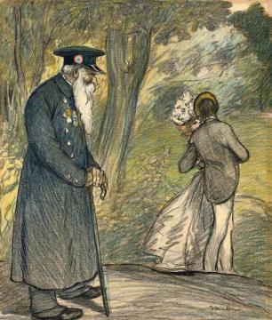 The Love In Green Artwork by Theophile-Alexandre Steinlen