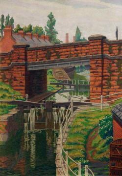 The Lock Gates, Chester Artwork by Charles Ginner