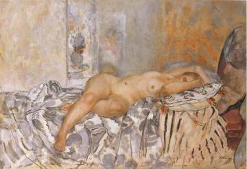 Nude on Spanish blanket Artwork by Henri Lebasque