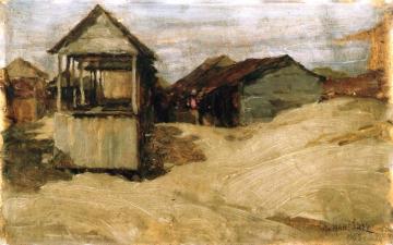 Deserted Market Artwork by Abraham A. Manievich