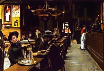 El Cafe De Montmartre Artwork by Santiago Rusiñol Prats