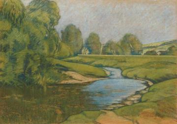 Spring Landscape Artwork by Leo Putz