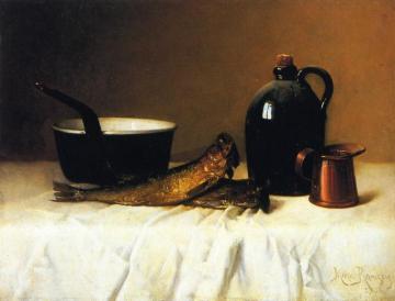 Still Life with Herring, Pot, Jug and Measure Artwork by Milne Ramsey